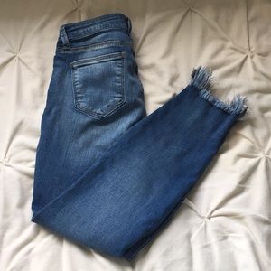 Forever 21 Mom jeans with fringe bottoms